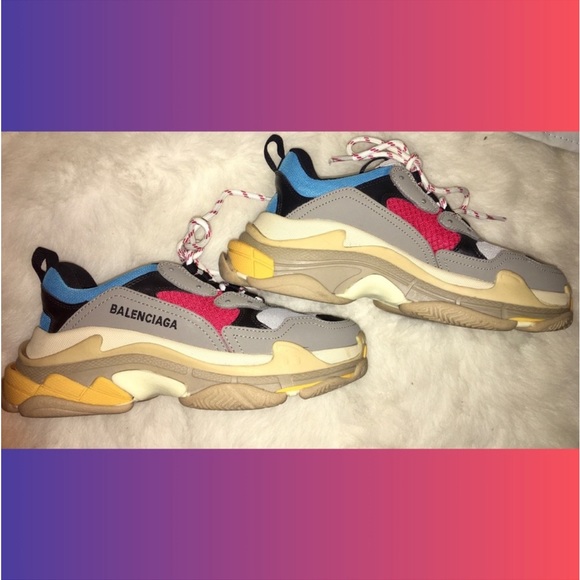 Balenciaga Triple S in gray red and blue size 38 - Picture 3 of 7